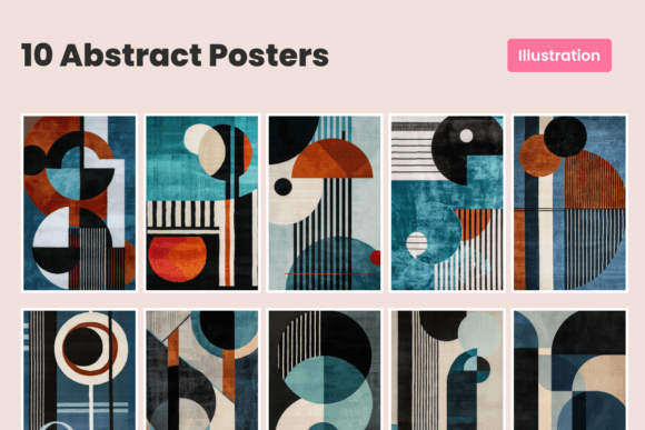 10 Abstract Illustrations: Modern Geometry for Your Space
