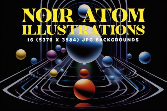 16 Abstract Noir Atom Illustrations: A Deep Dive