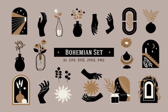 20 Bohemian Illustrations for Effortless Design