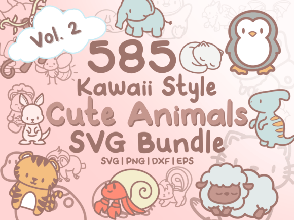 585 Kawaii Animals SVG Illustrations: A Creative Toolkit