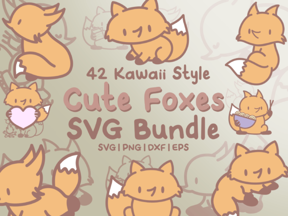 Adorable Fox SVGs: 42 Hand-Drawn Illustrations for Creative Projects