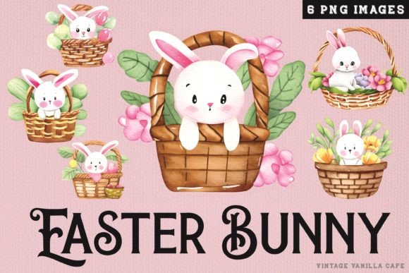 Charming Easter Bunny Watercolor Illustrations for Creative Projects