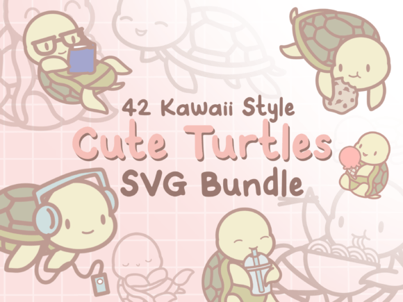 Charming Sea Life: Using Cute Turtles SVG Illustrations in Your Projects