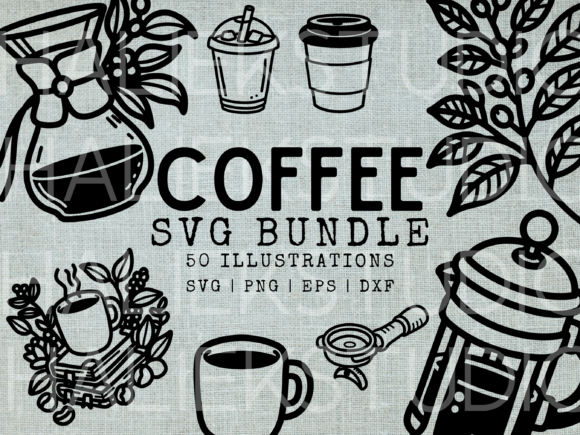 Coffee SVG Illustrations: 50 Hand-Drawn Assets for Your Brand