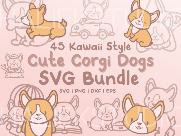 Cute Corgi Dog SVG Illustrations: A Design Asset for Every Project