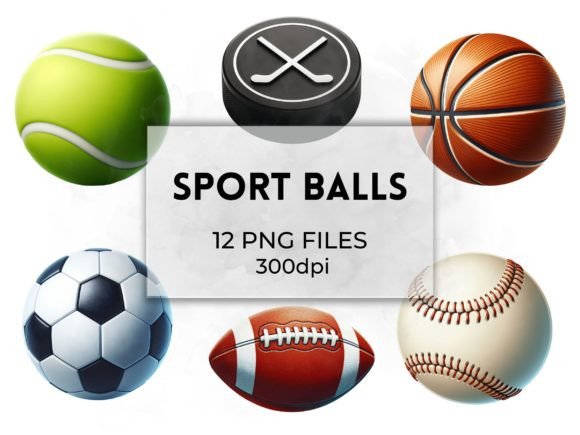 Elevate Your Projects with Sport Balls Clipart Illustrations