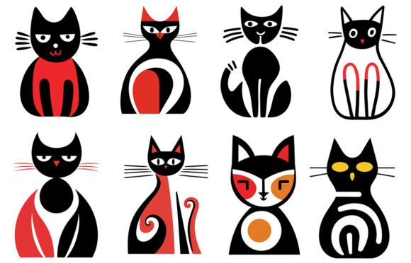 The Simple Elegance of Minimalist Cat Illustrations