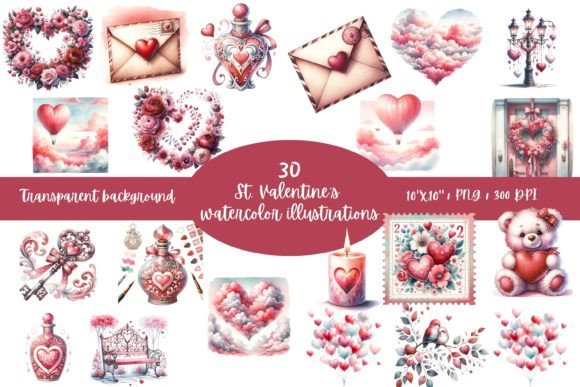 Watercolor St. Valentine's Illustrations: A Visual Guide
